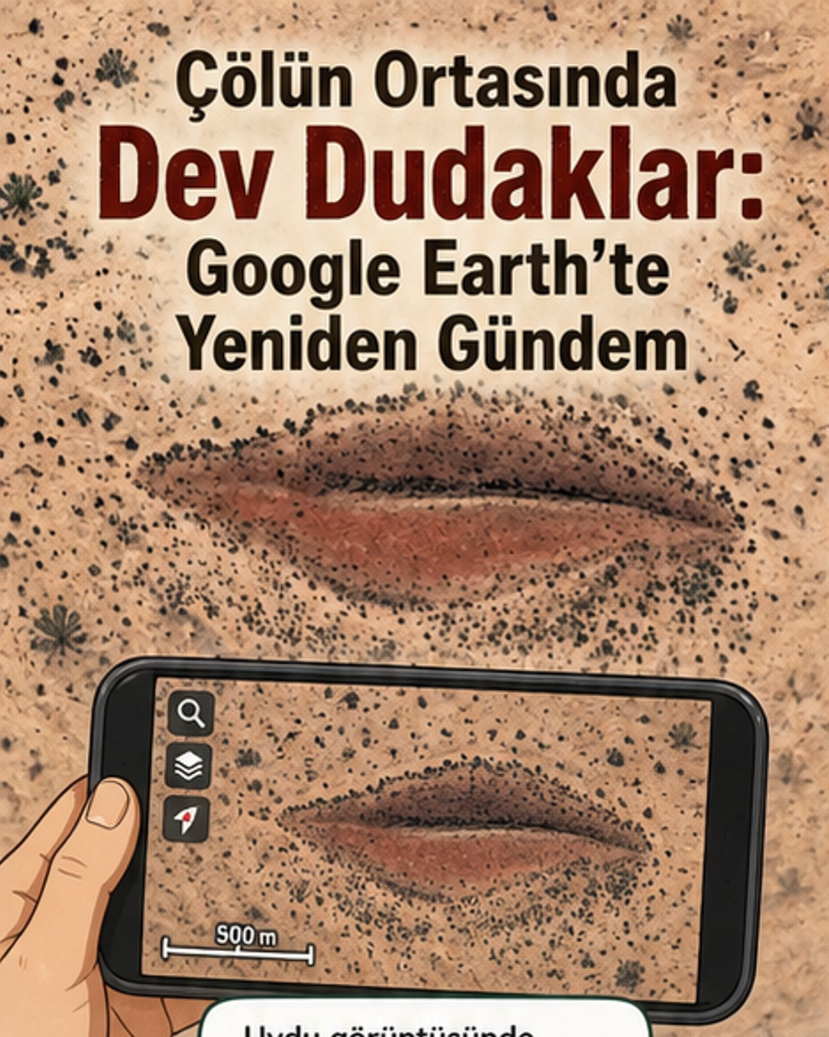 Çöldeki dev dudaklar neden viral oldu?