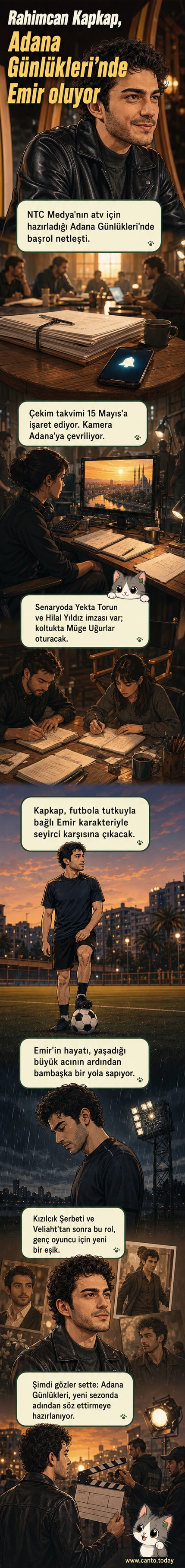 Rahimcan Kapkap, Adana Günlükleri dizisinde başrol oynayacak.