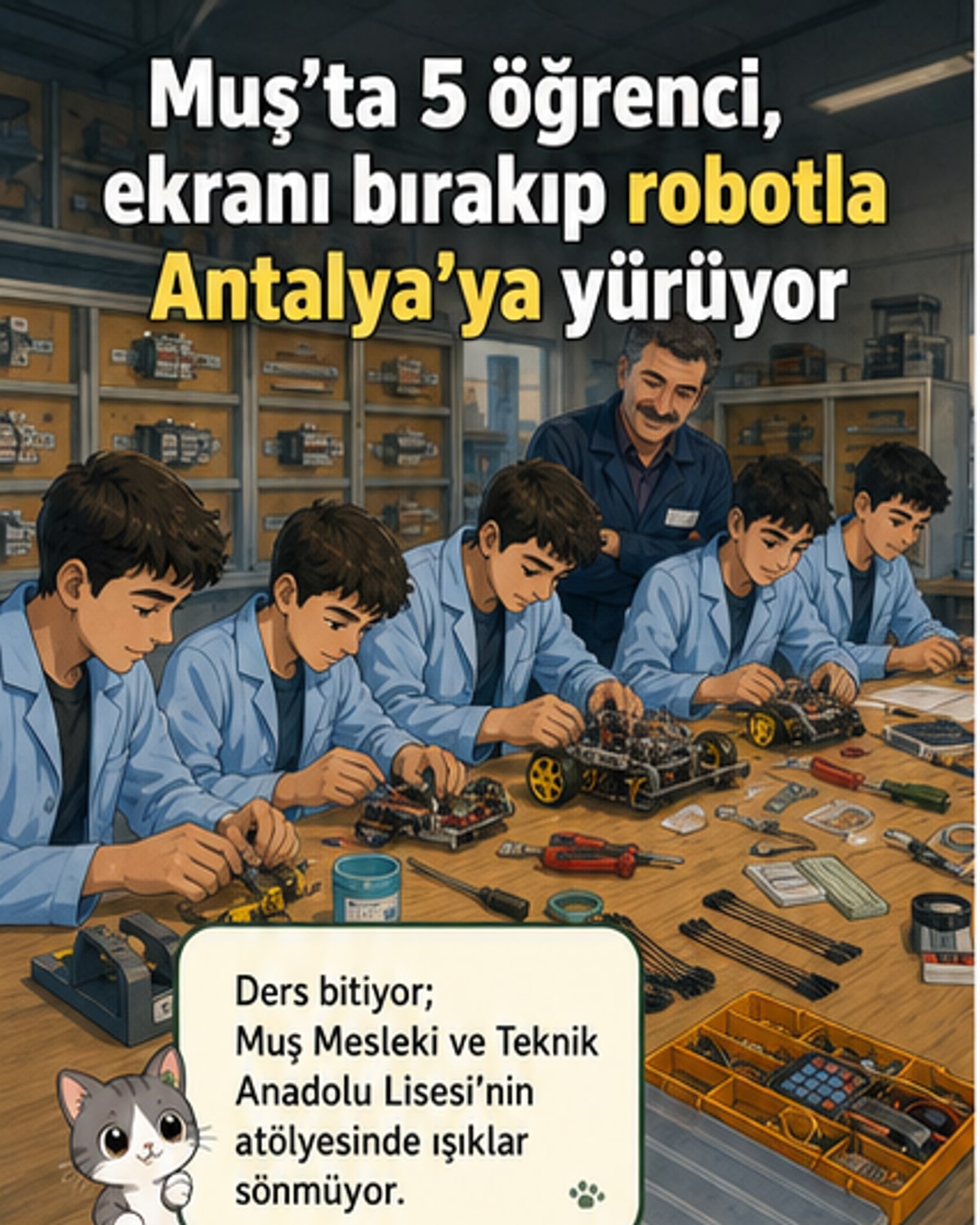 Muş'tan robot yarışmasına atılım