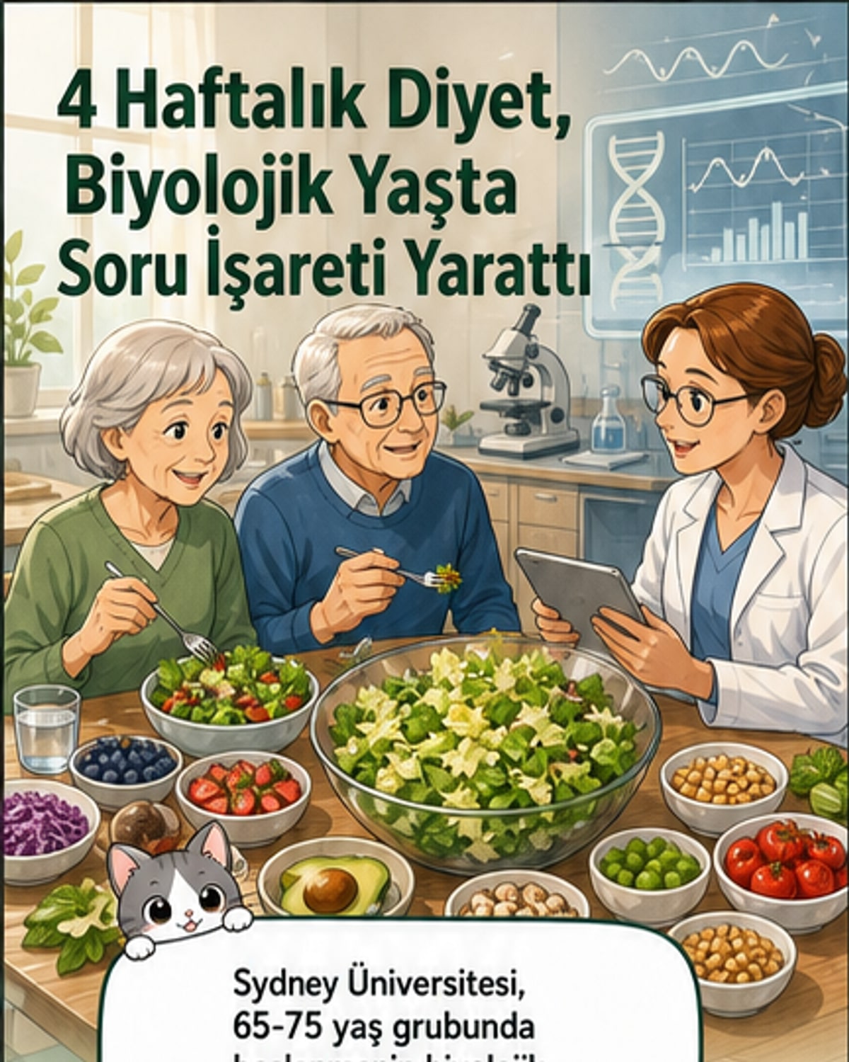 65 yaş üstü için beslenme farkı: 4 haftada biyolojik yaşta düşüş