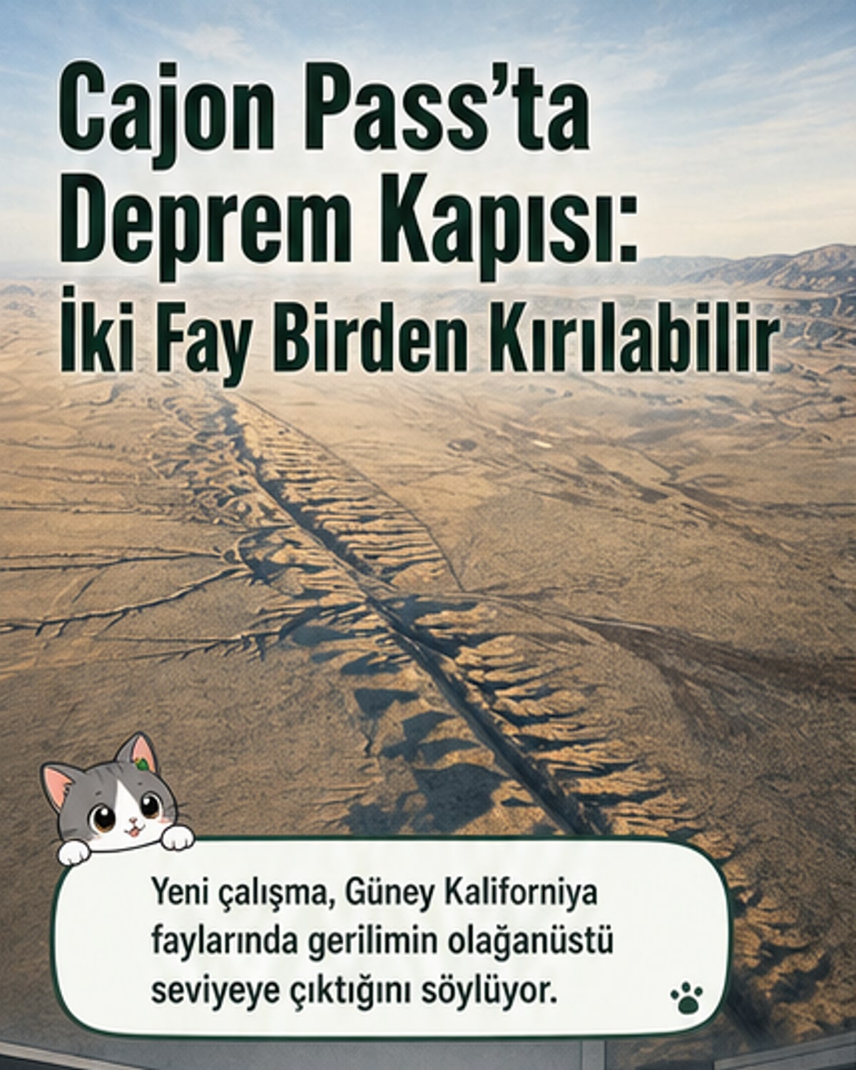 Kaliforniya'da fay gerilimi tarihinin en yüksek seviyesinde