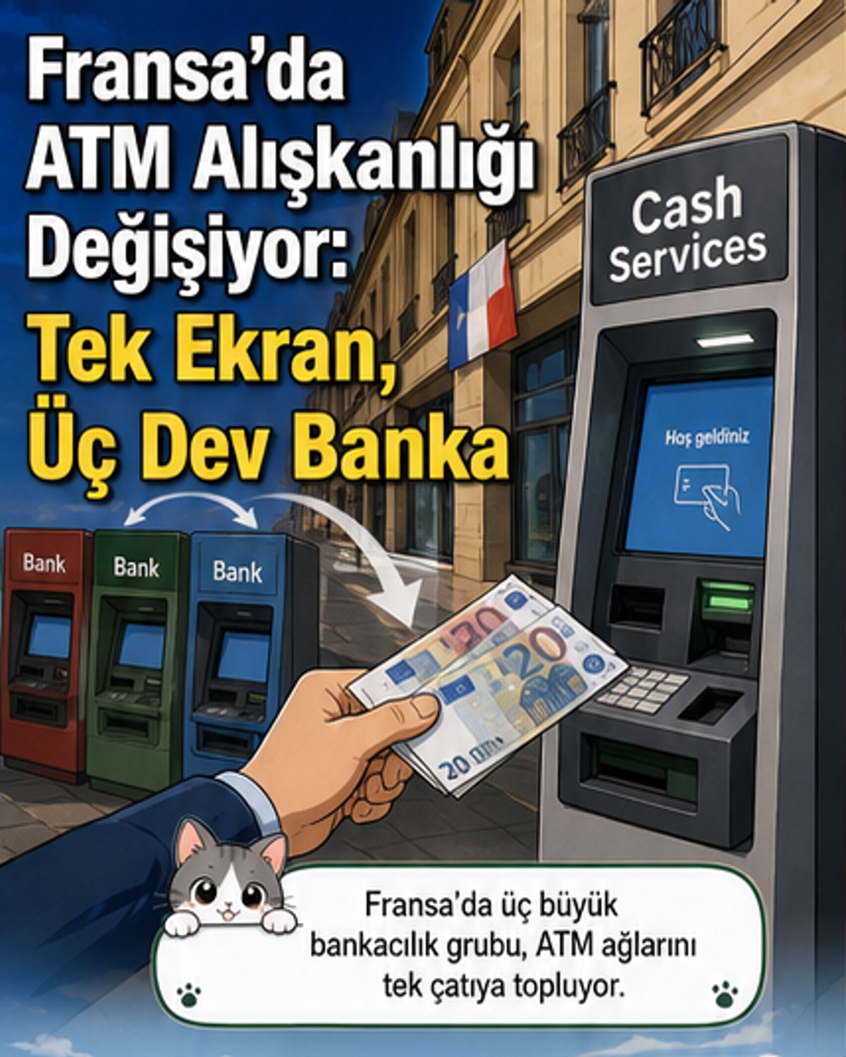 Fransa'da ATM dönemi değişiyor