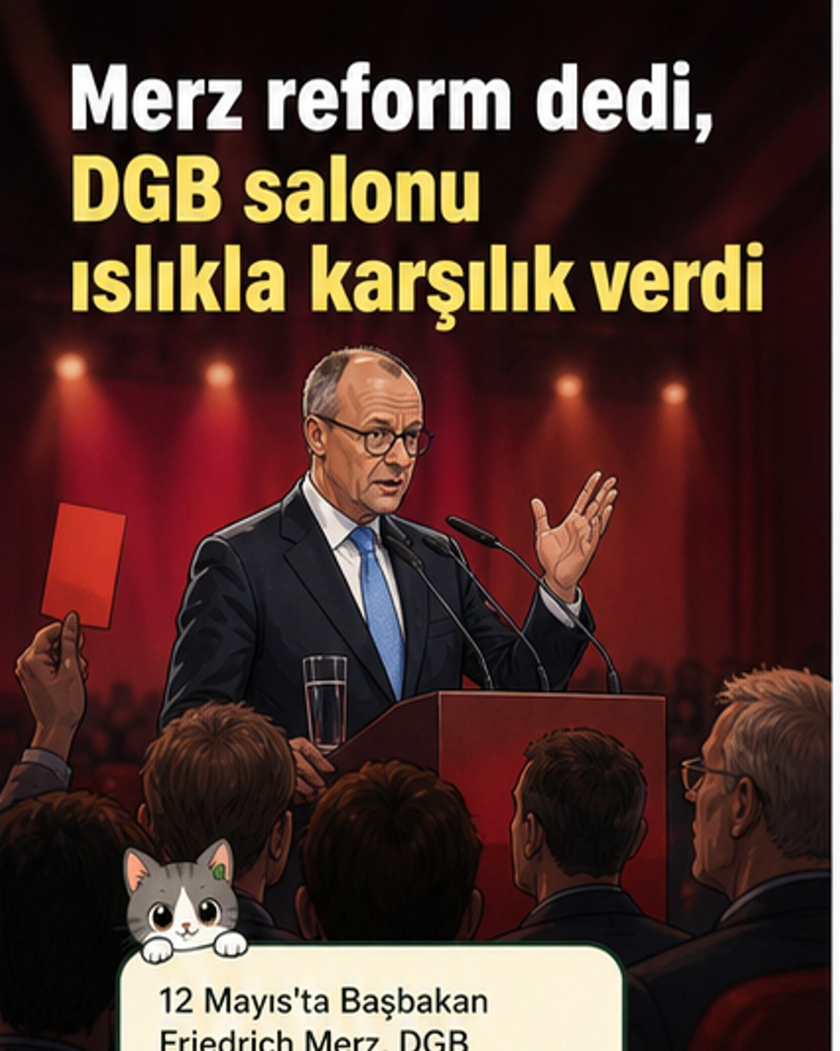 Merz'in reform konuşması yuhalandı