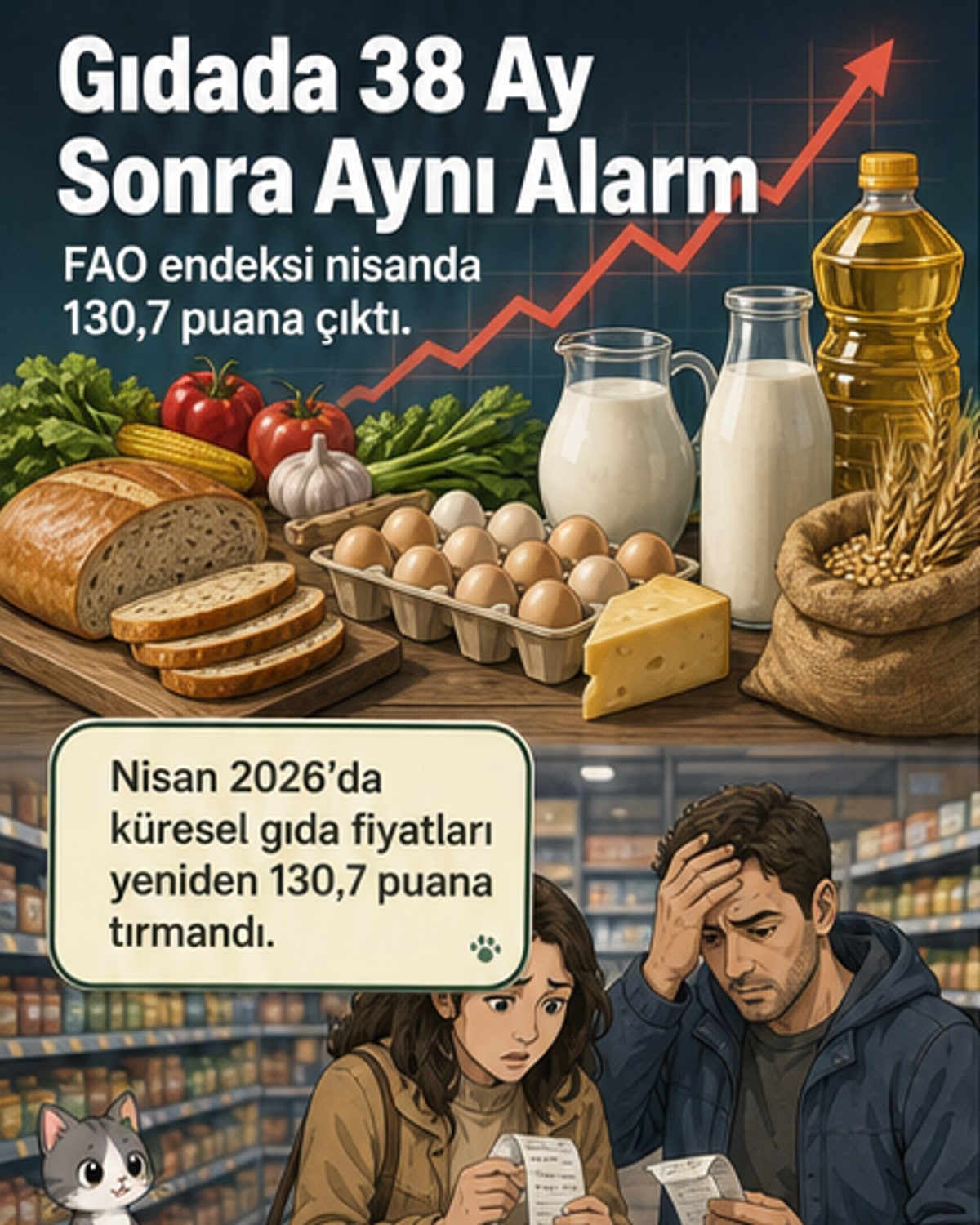 Gıda fiyatları 38 ayın zirvesinde