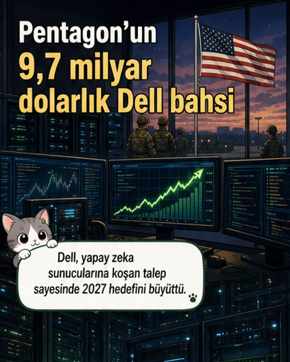 Dell, yapay zeka sunucu talebiyle gelir tahminini yükseltti