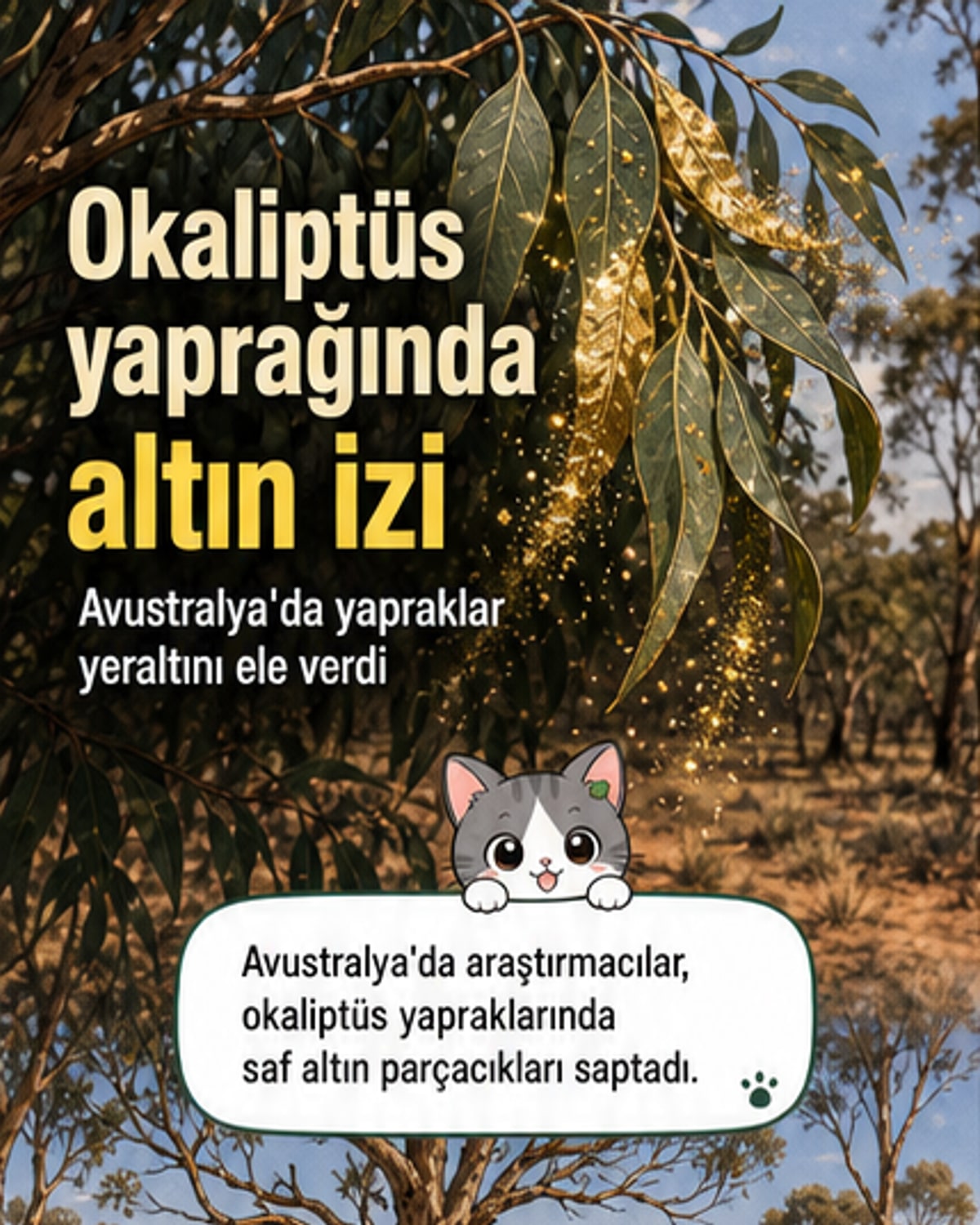 Okaliptüs yapraklarında altın bulundu