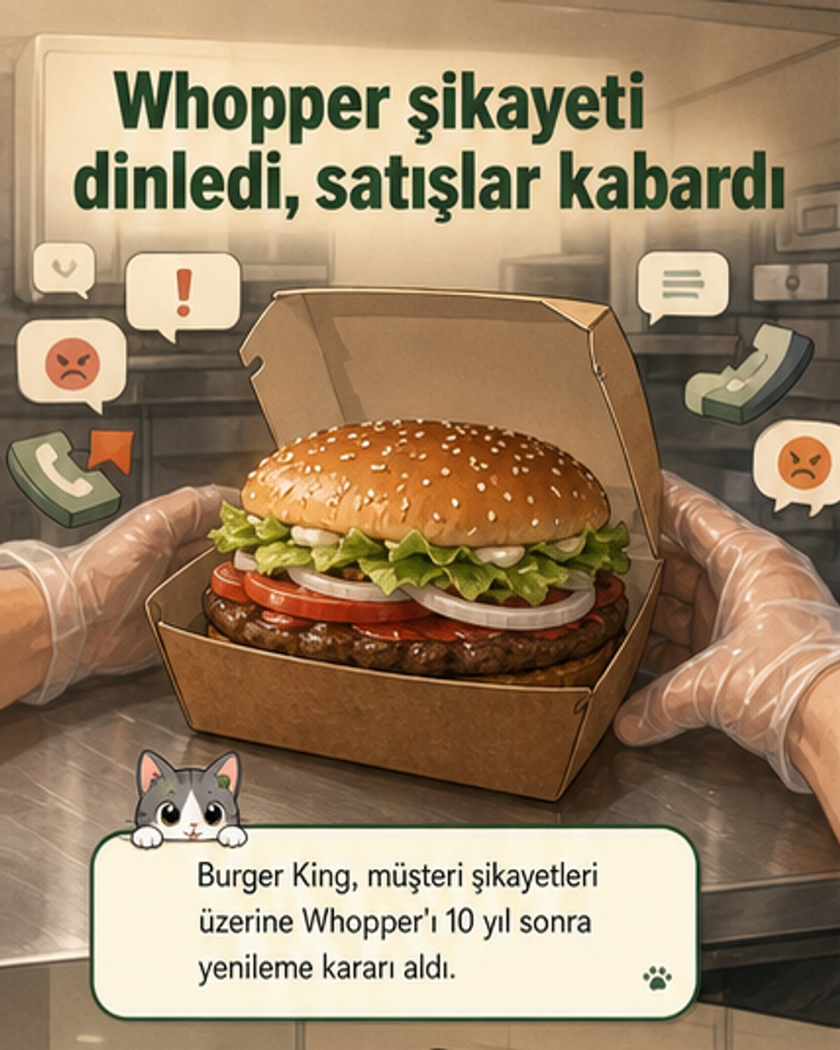 Burger King, şikayetlere kulak verdi