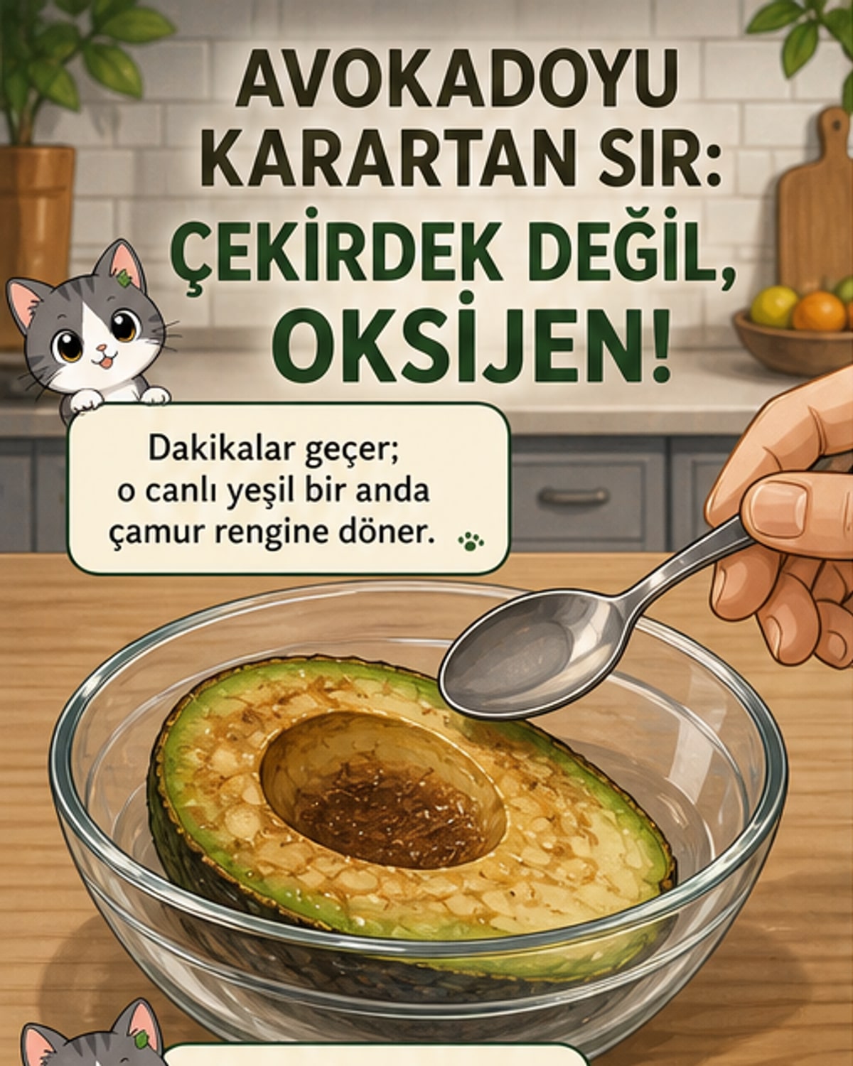 Avokado kesildikten sonra neden kararır?
