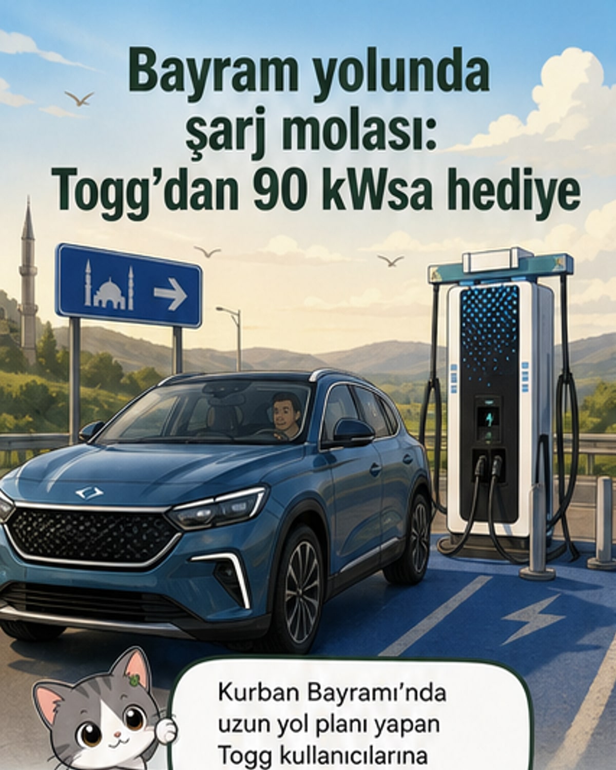 Togg, bayramda kullanıcılarına enerji hediyesi veriyor