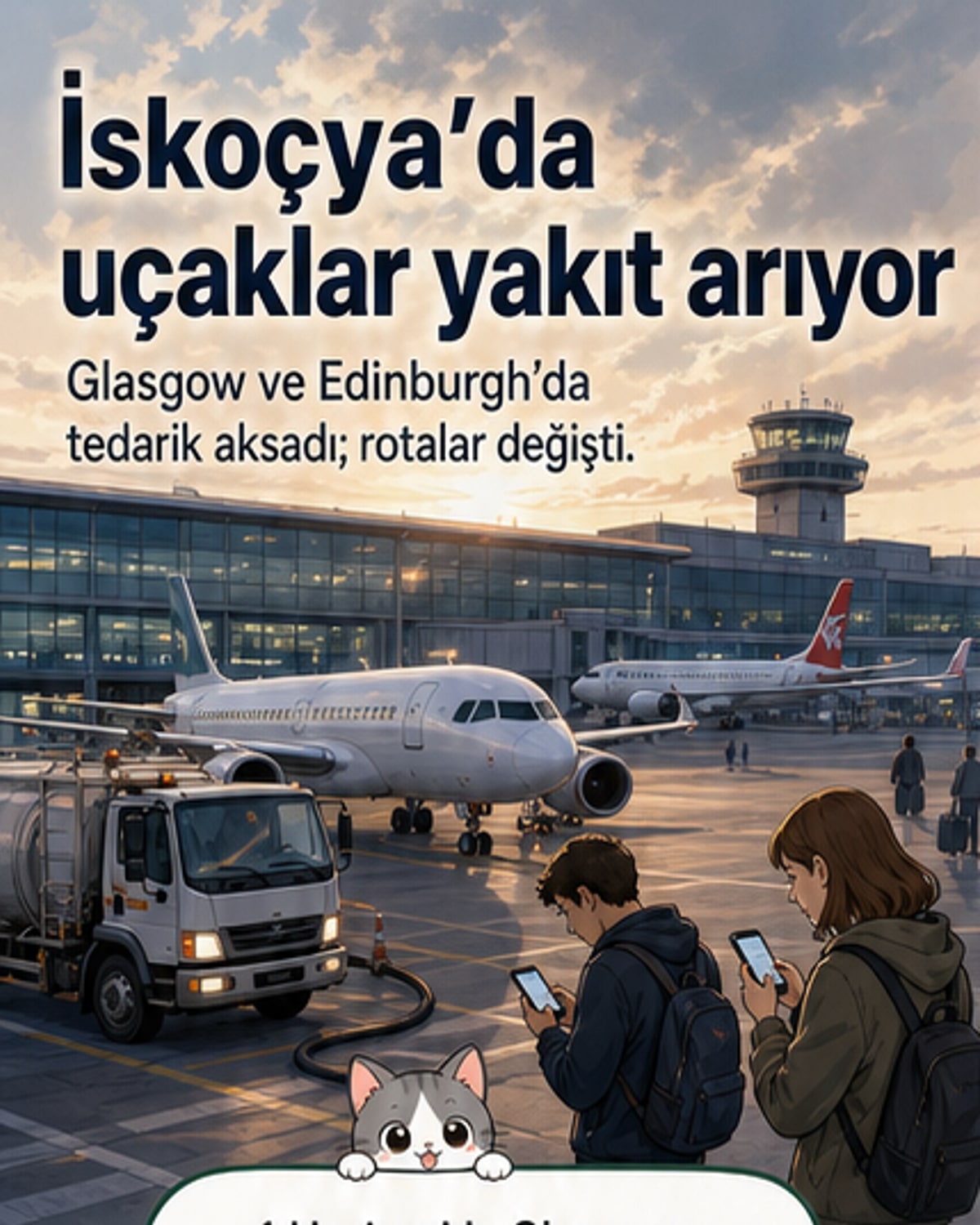 İskoçya'da hava yollarını etkileyen yakıt krizi
