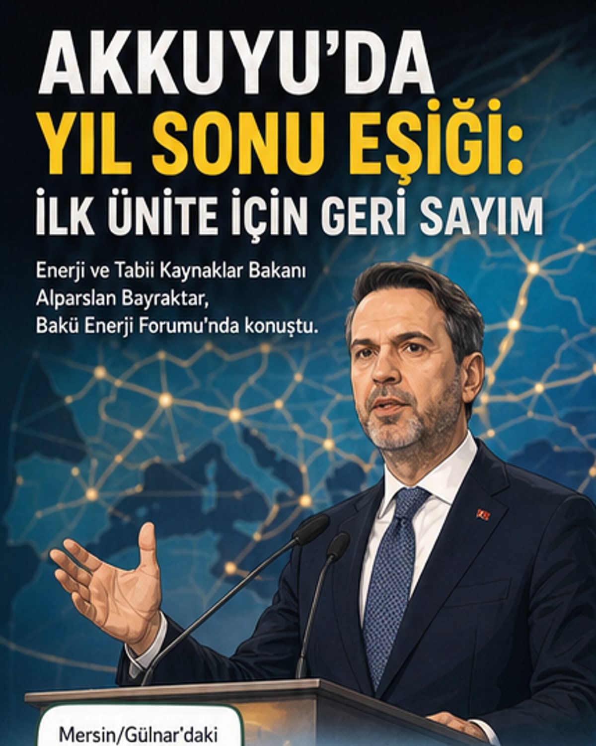 Akkuyu'nun ilk ünitesi yıl sonunda