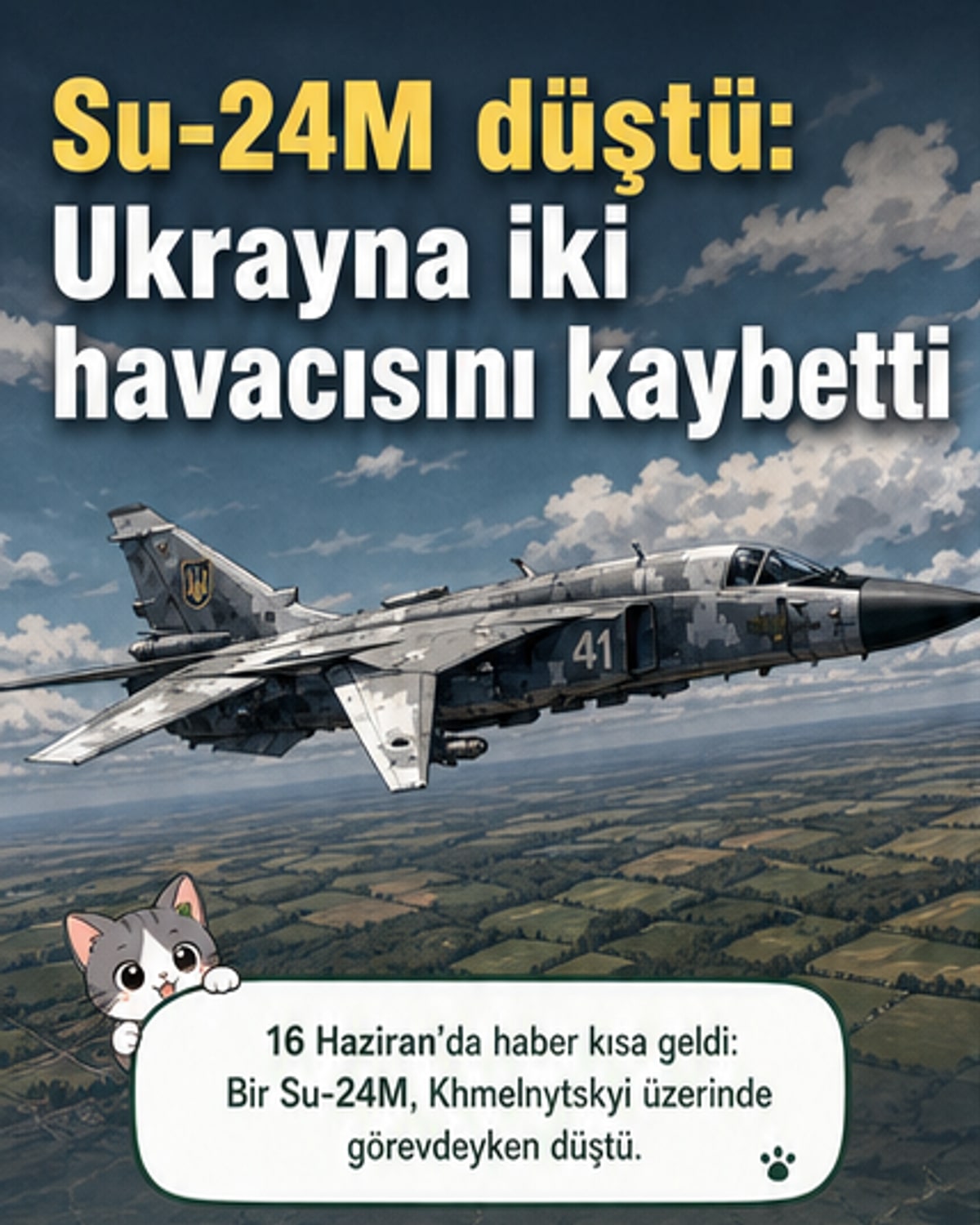 Ukrayna'da savaş uçağı düştü