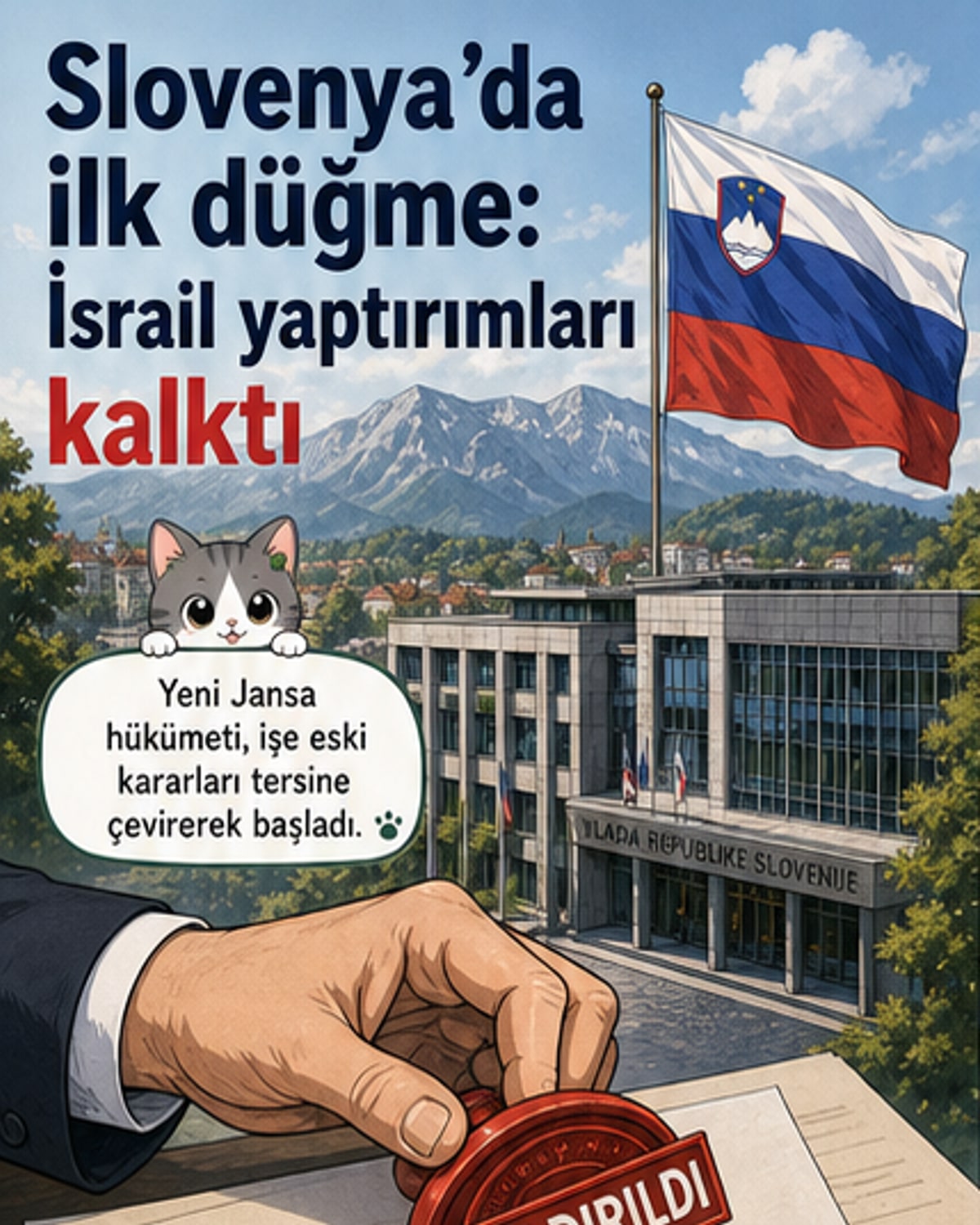 Slovenya'da yeni hükümet, İsrail yaptırımlarını kaldırdı