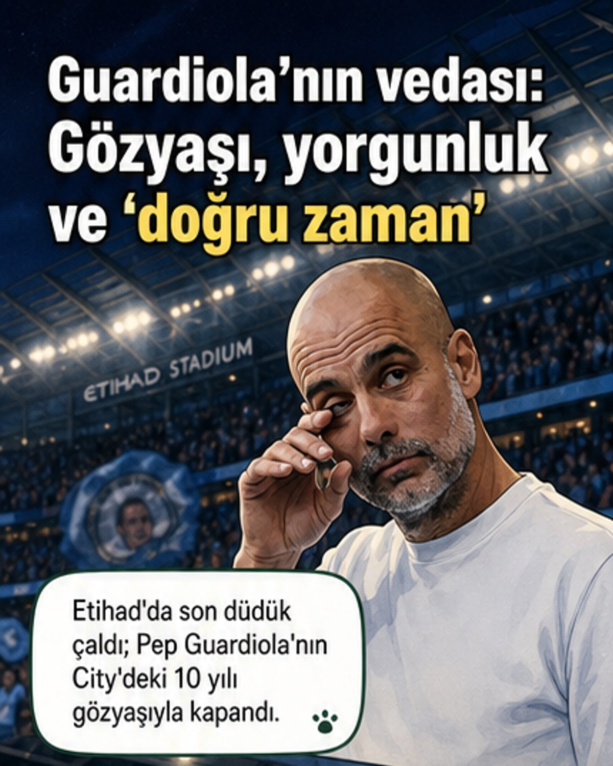 Pep Guardiola'dan duygusal veda