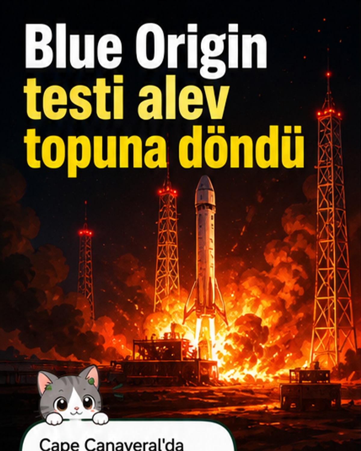 Blue Origin roketi patladı