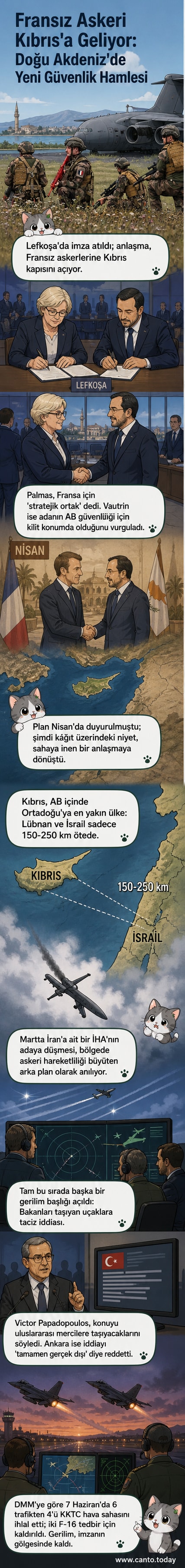 AB Savunma Bakanları toplantısında Fransa ve Kıbrıs bakanları arasında imzalar atılıyor, arka planda bayraklar asılı.