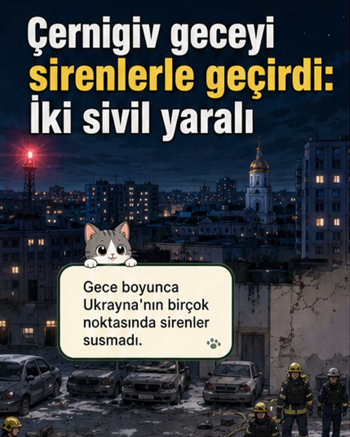 Rusya'dan Ukrayna'ya gece bombardımanı