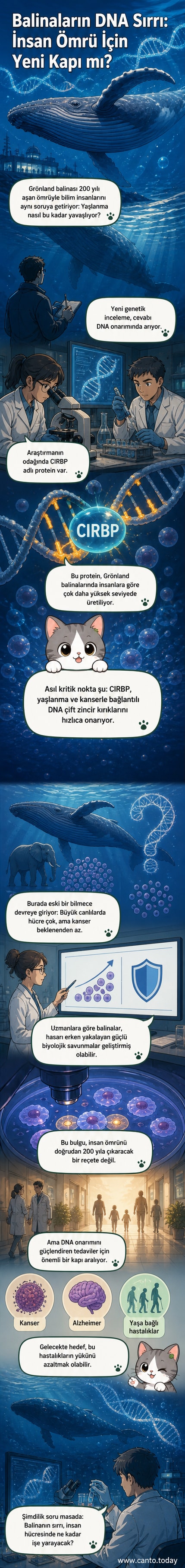 Bilim insanları, Bowhead balinasının genetik yapısını inceleyerek insan ömrü uzatma potansiyelini araştırıyor.