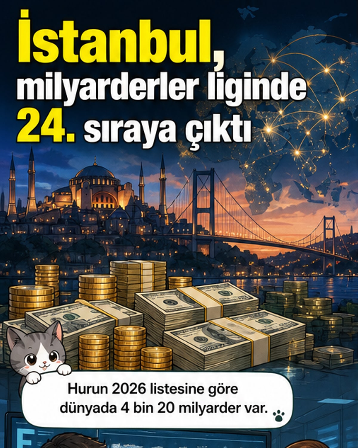 İstanbul 31 milyarderle küresel sıralamada 24.