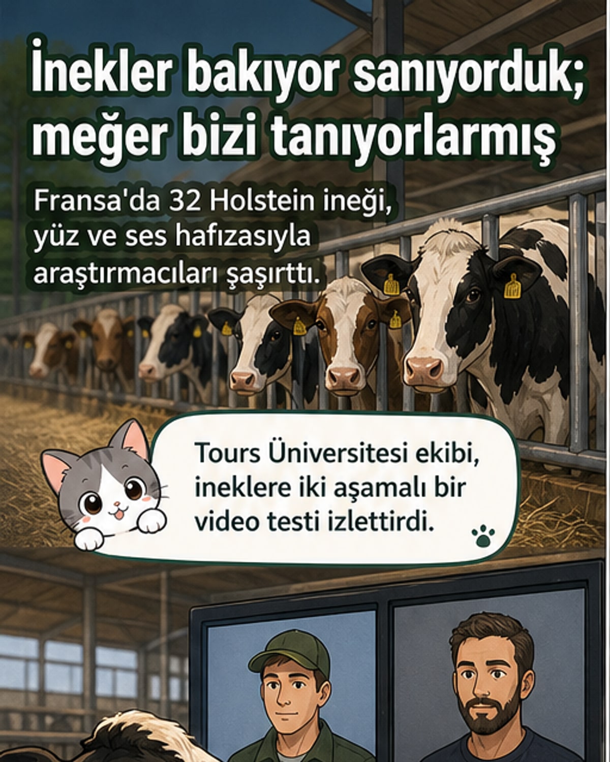 İnekler yüzlerimizi tanıyor mu?