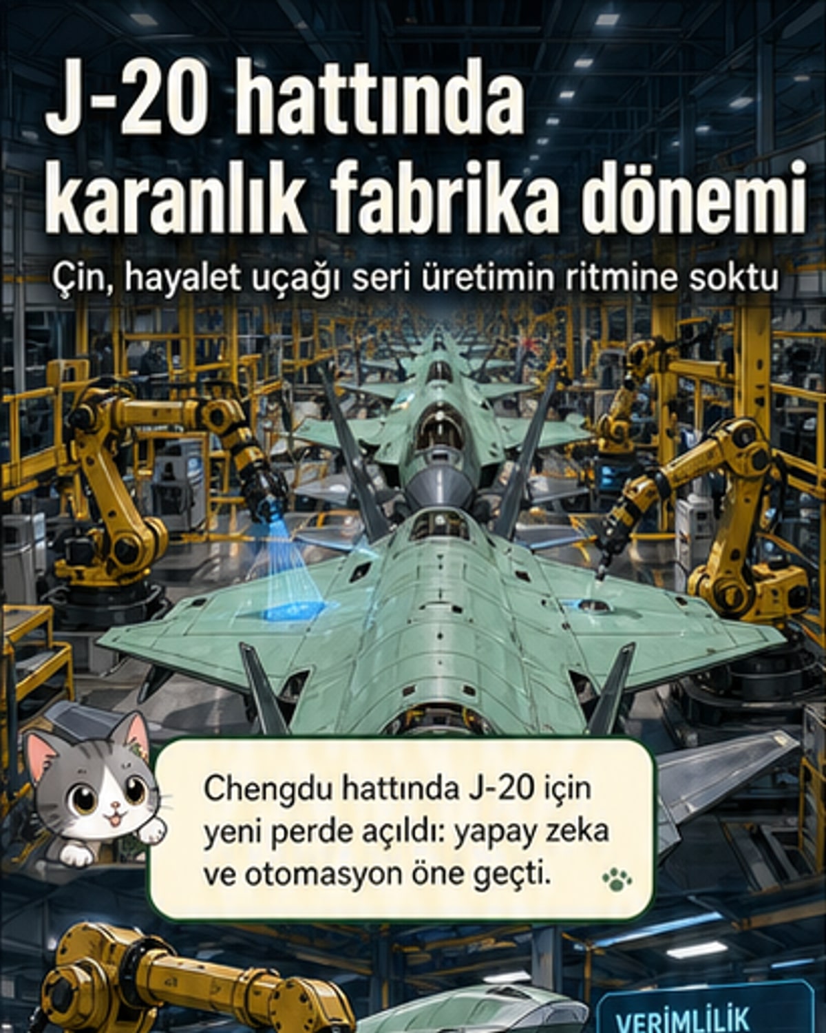 Çin, J-20'yi 'karanlık fabrikada' üretiyor