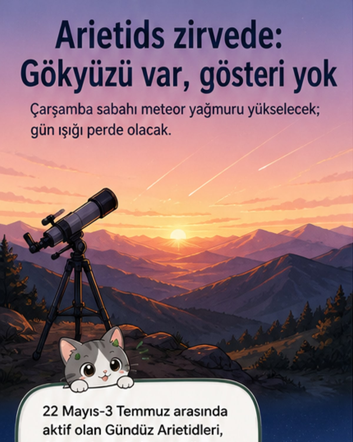 Çarşamba sabahı gökyüzünde görünmez zirve