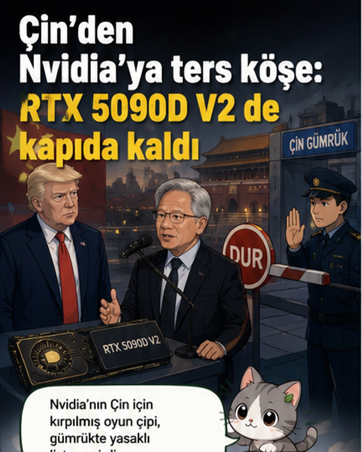 Çin, Nvidia'nın özel çipini yasakladı