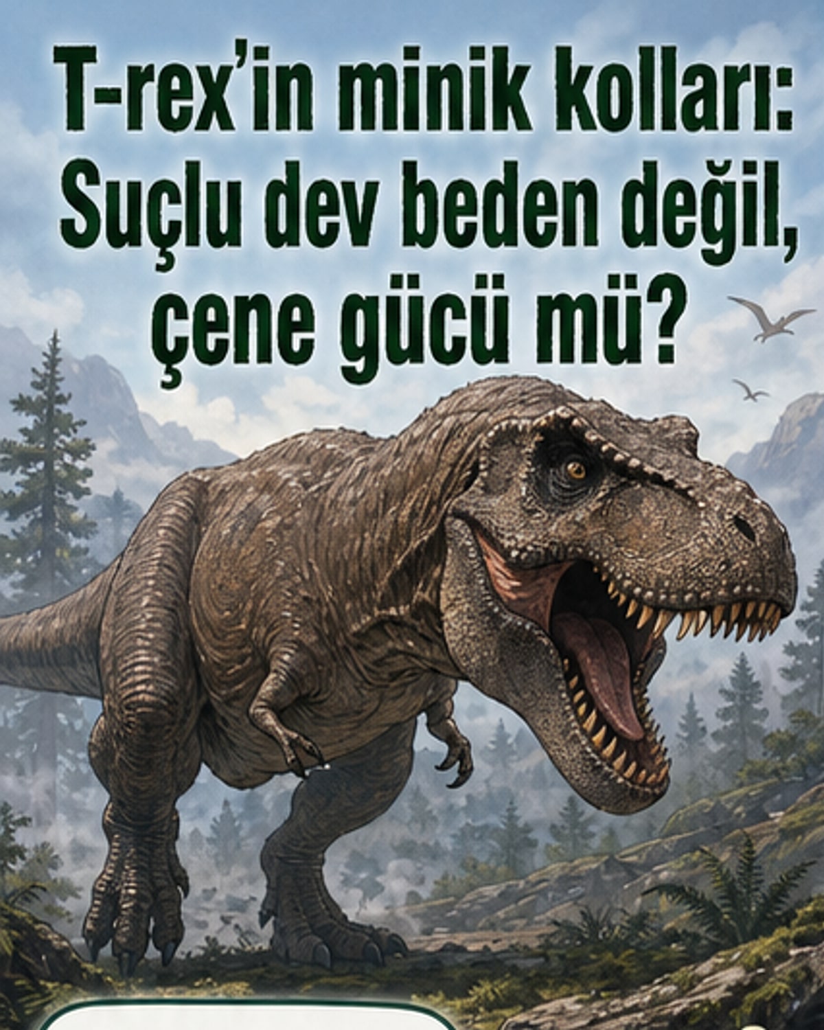 T-rex'in küçük kollarının nedeni kafası mı?