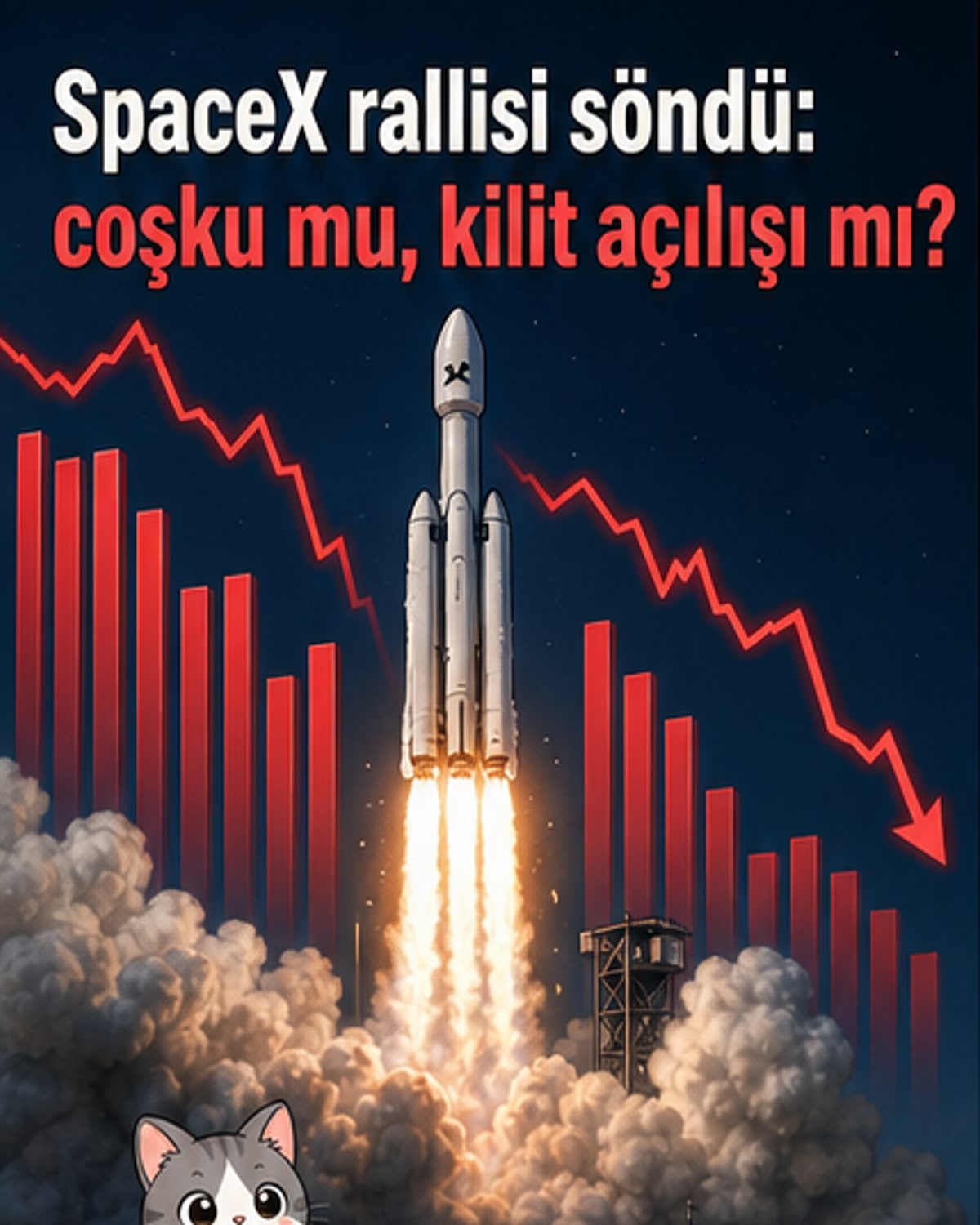SpaceX'te ralli sona erdi, hisse dalgalandı