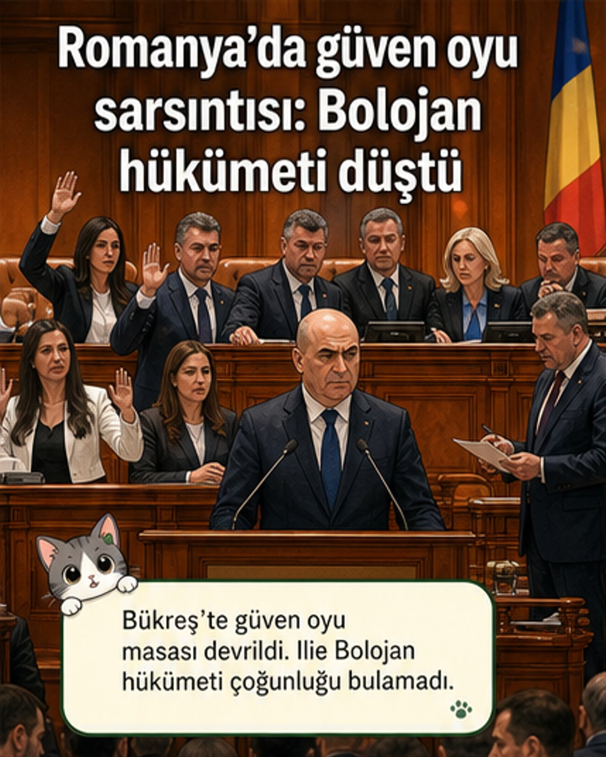 Romanya'da hükümet düştü