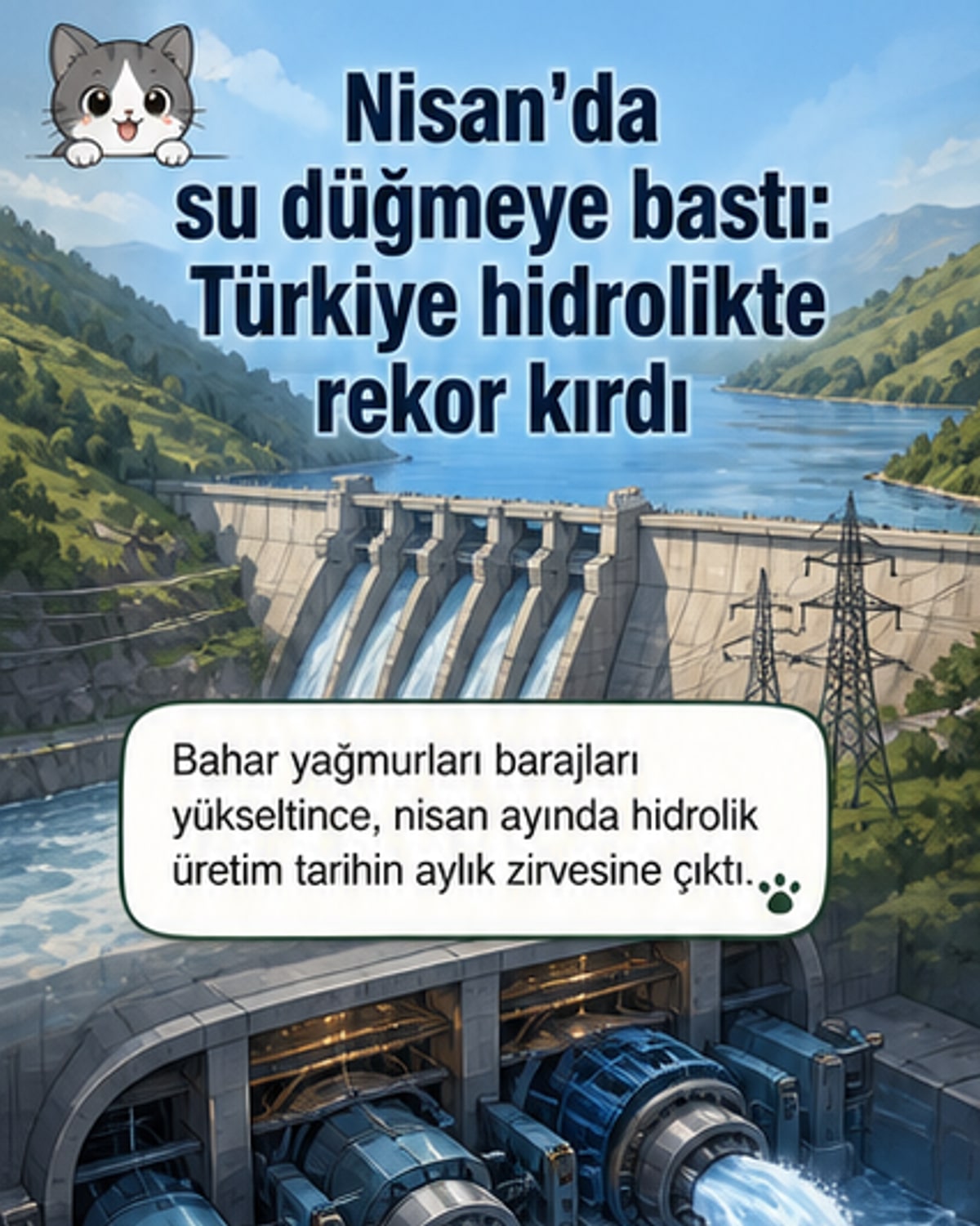 Nisan'da suyla rekor üretim