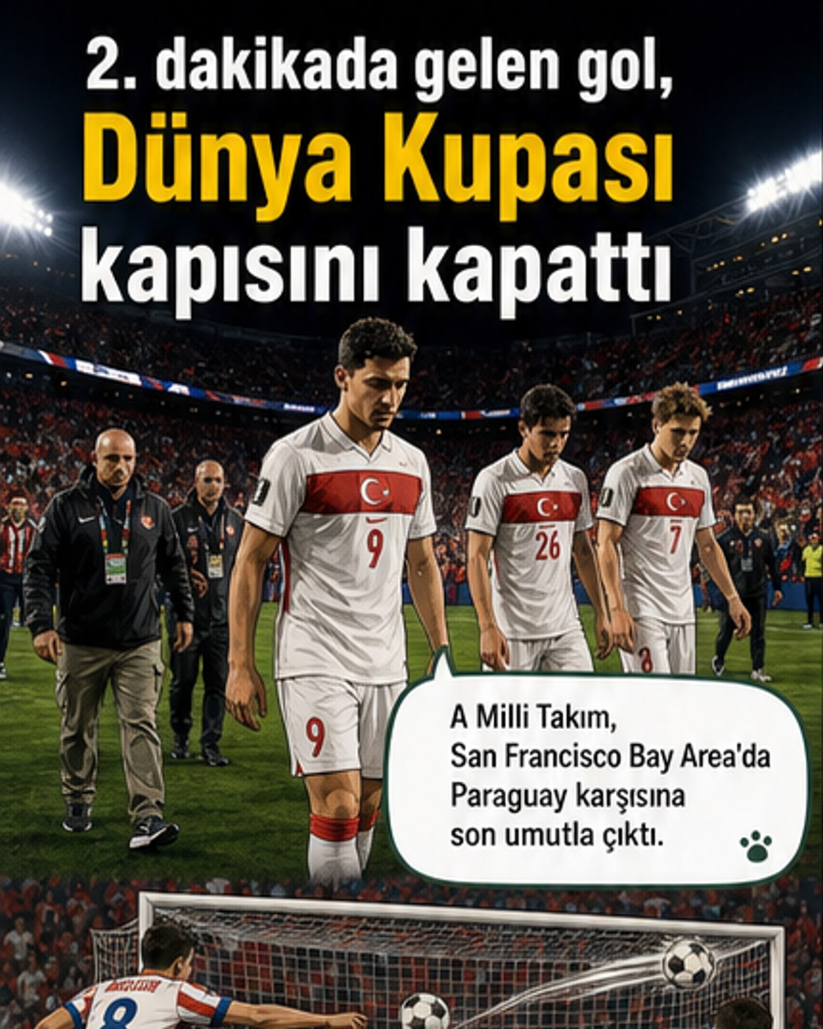 A Milli Takım Dünya Kupası'ndan elendi