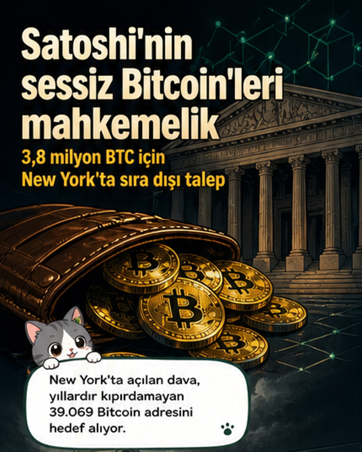 Satoshi'nin BTC'leri için mahkeme yolu