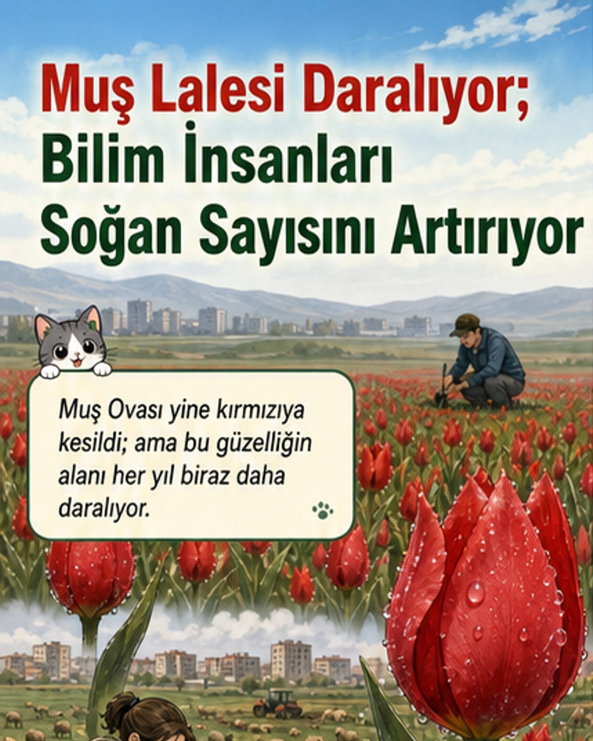 Muş lalesi yeni genotiplerle korunuyor