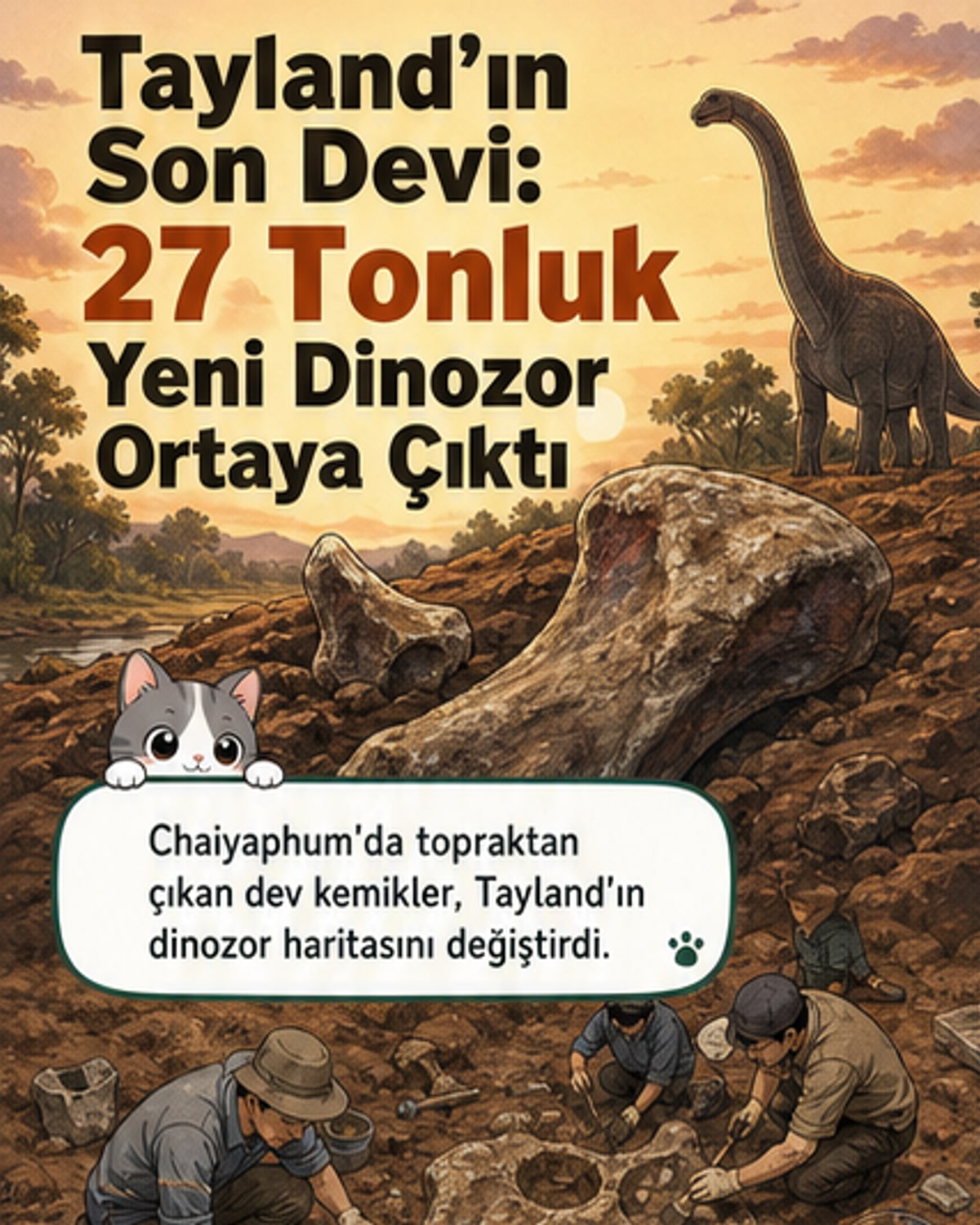 Tayland'da 27 tonluk yeni dinozor