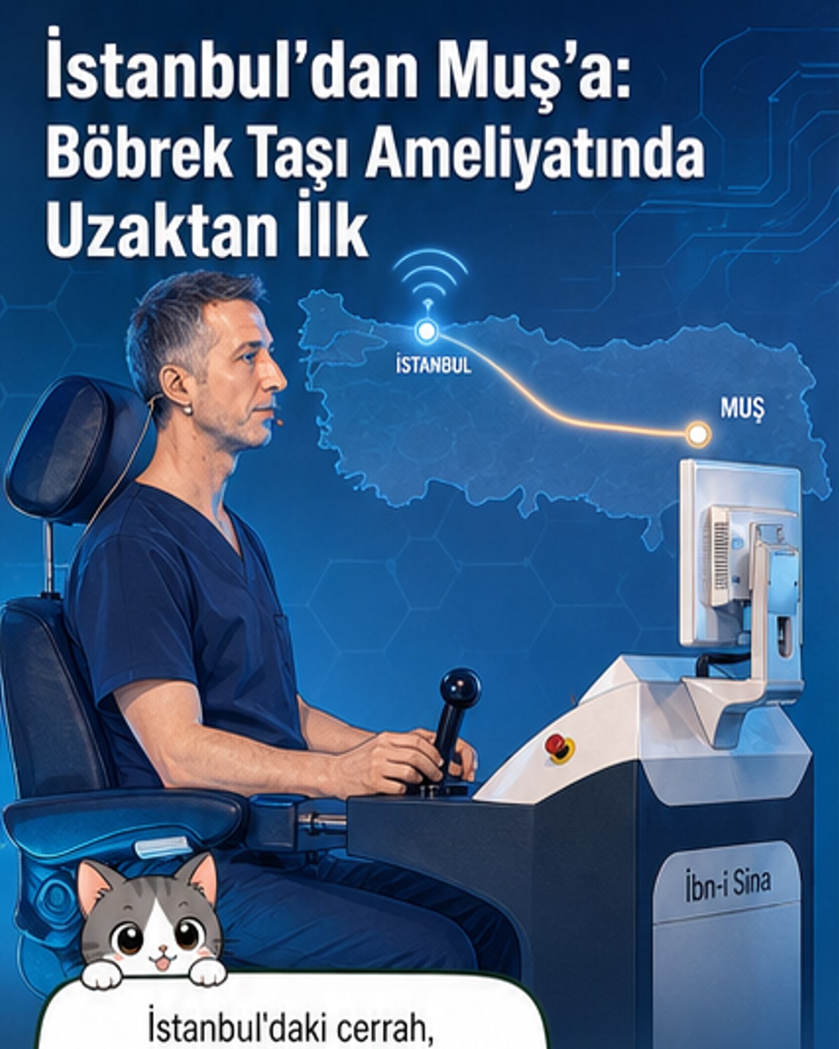 Türkiye'de ilk uzaktan robot ameliyatı