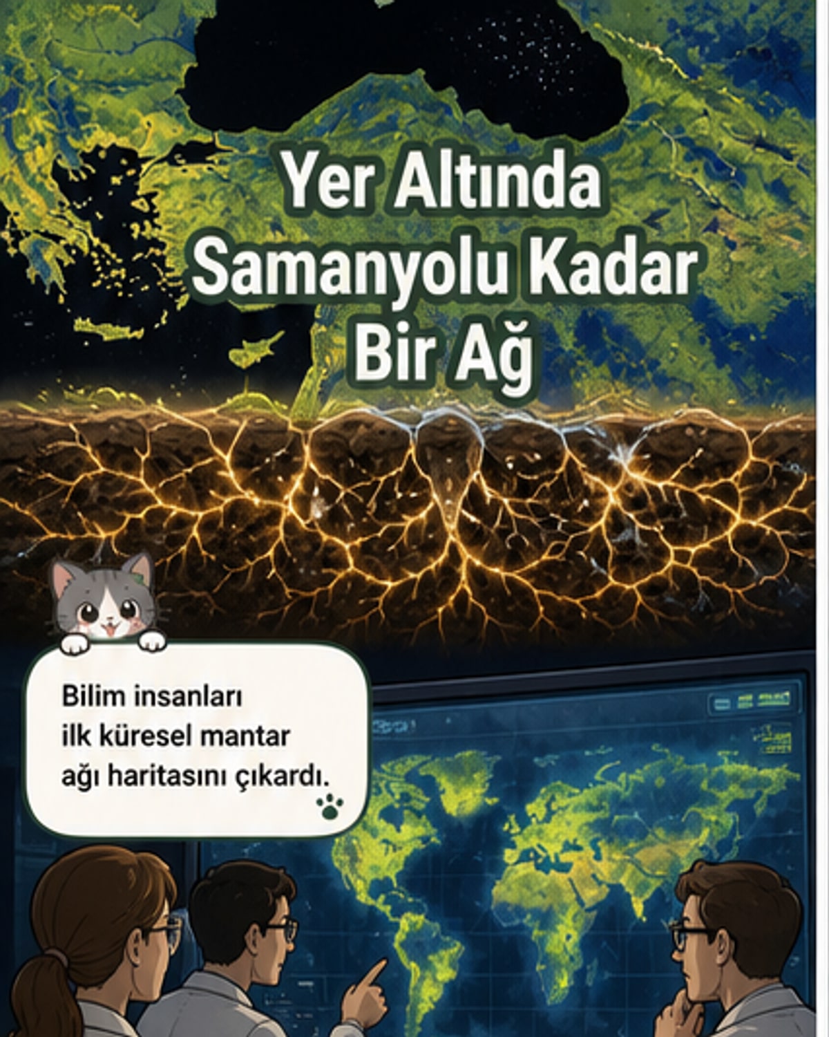 Yer altı ağının uzunluğu galaksiyi bulacak kadar büyük