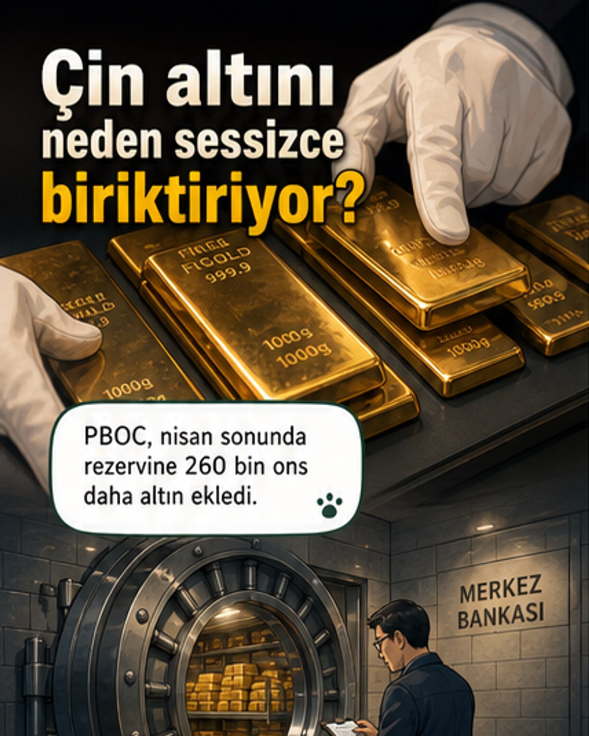 Çin, 18 aydır altın alımını sürdürüyor