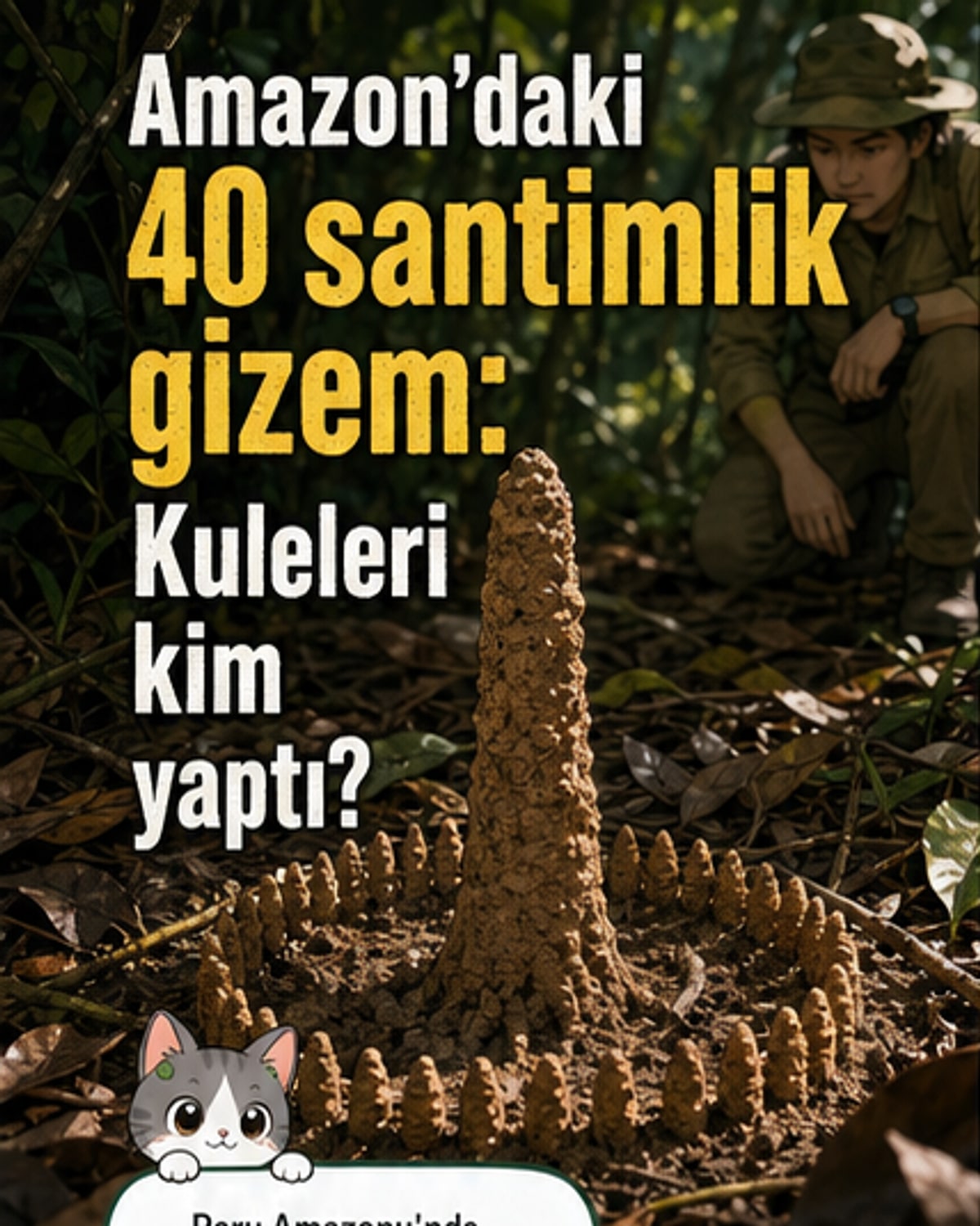 Amazon'da 40 cm'lik gizem kulelerin sırrı çözüldü