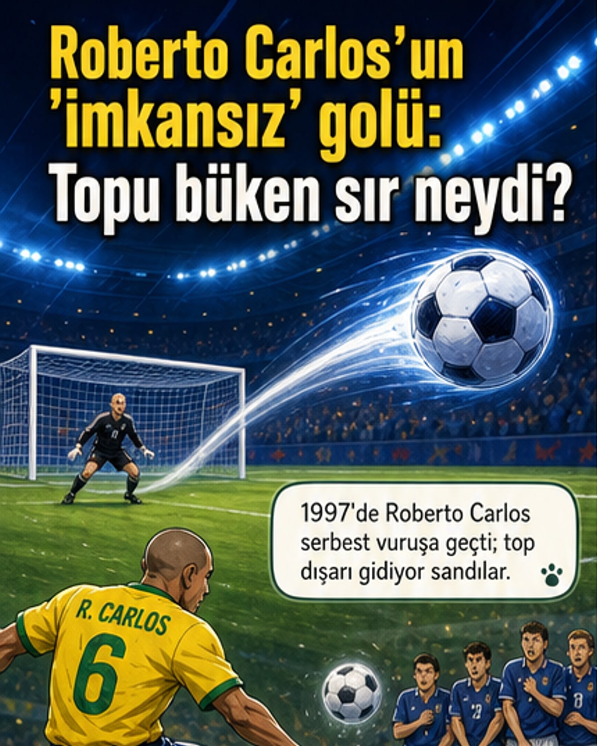 Roberto Carlos'ın fiziğe meydan okuyan golü