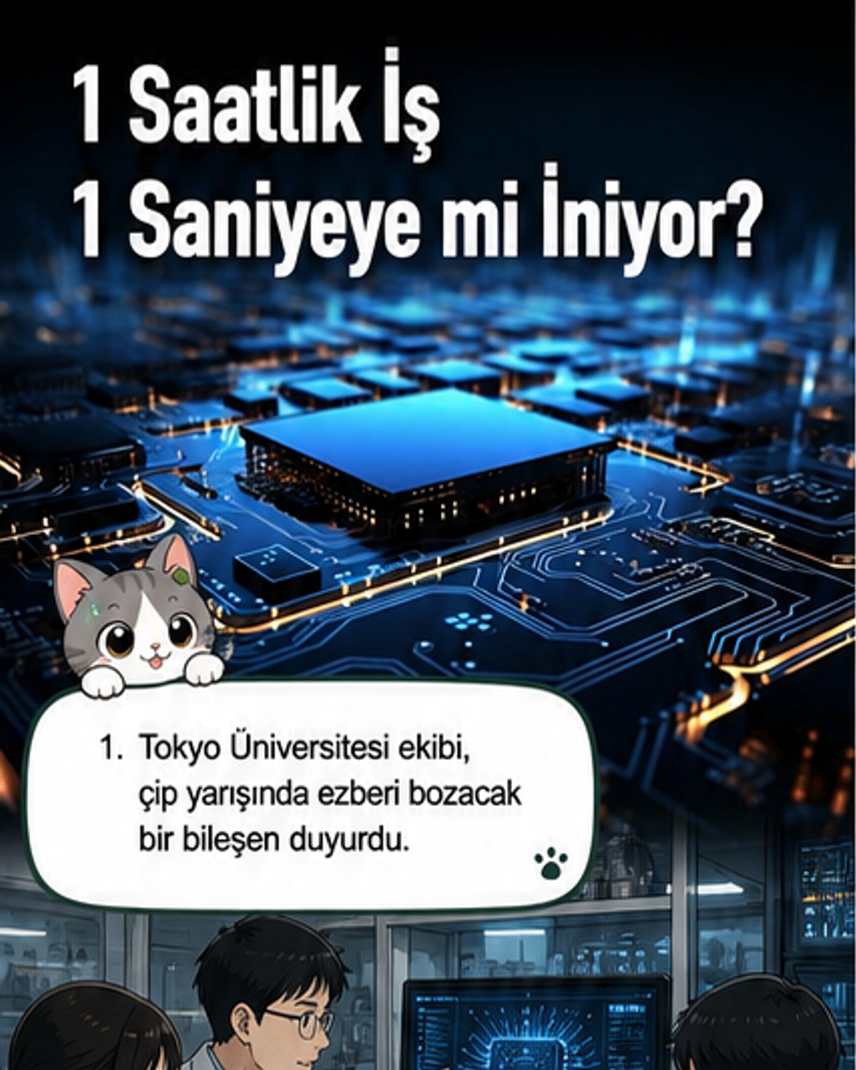 1 saatlik işlem 1 saniyede
