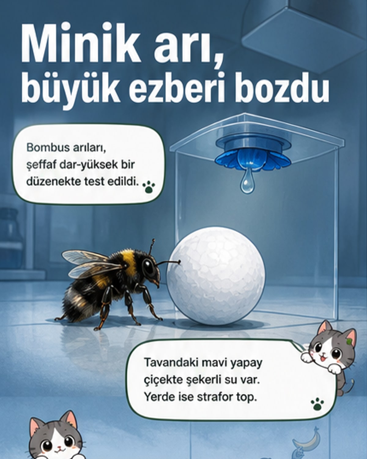 Arılar, alet kullanarak hedefe ulaştı