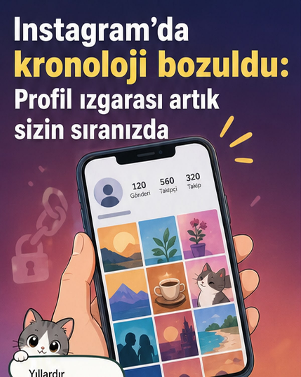 Instagram'da profil ızgarası yeniden sıralanıyor