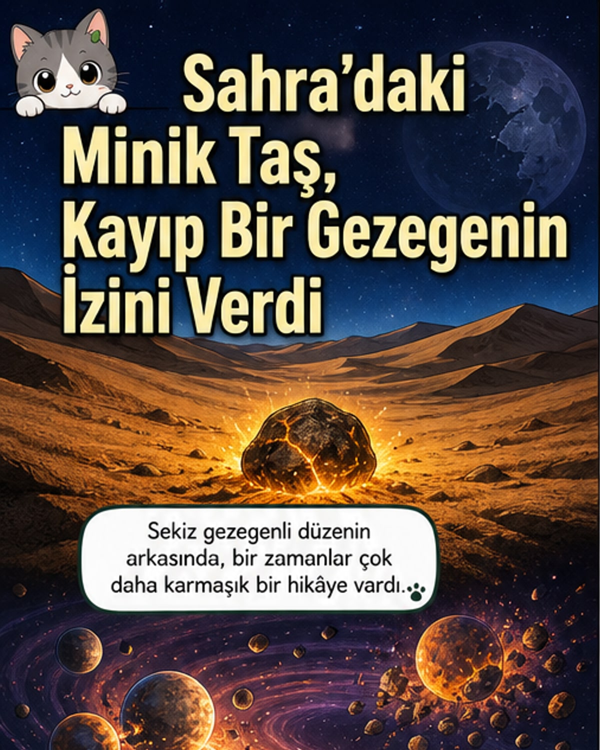 Sahra'da bulunan taş, yok olan gezegeni ortaya çıkardı