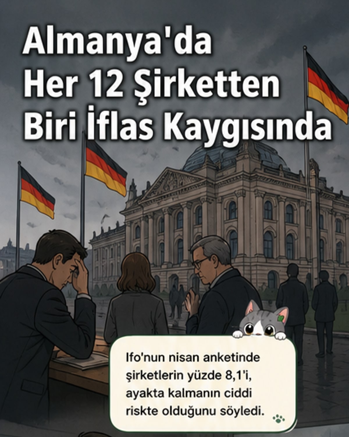 Almanya'da şirketlerin %8,1'i iflas riski altında