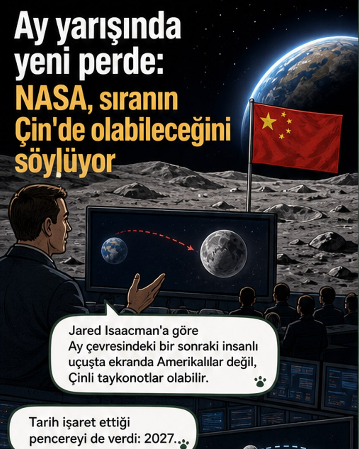 Ay yörüngesindeki ilk insanlar 2027'de Çin'den olabilir