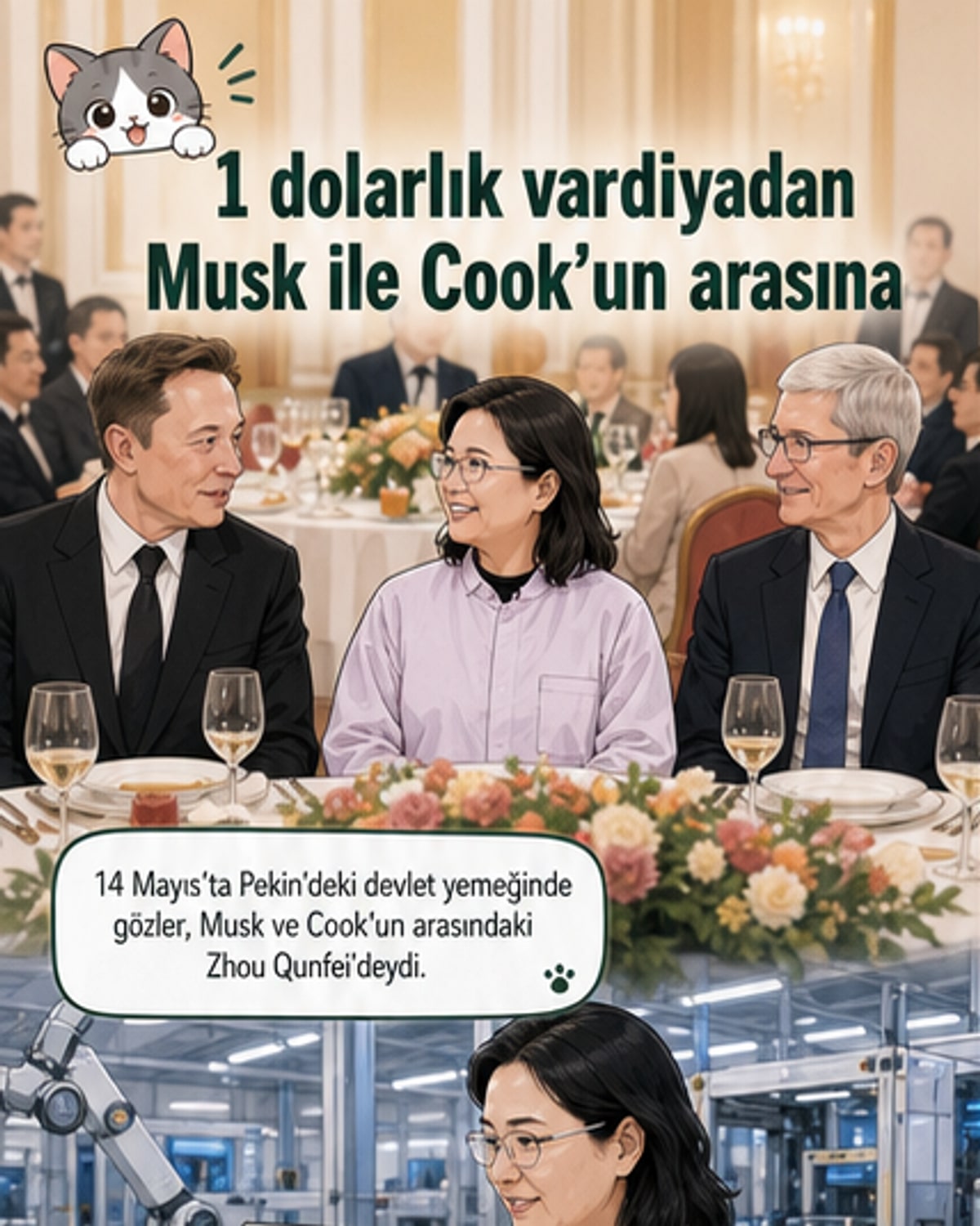 Günde 1 dolar kazanan kadın, Elon Musk'ın yanına oturdu