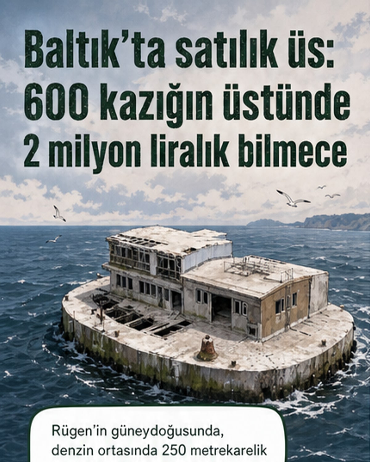 Baltık'ta 600 kazık üzerindeki eski askeri üs satılıyor