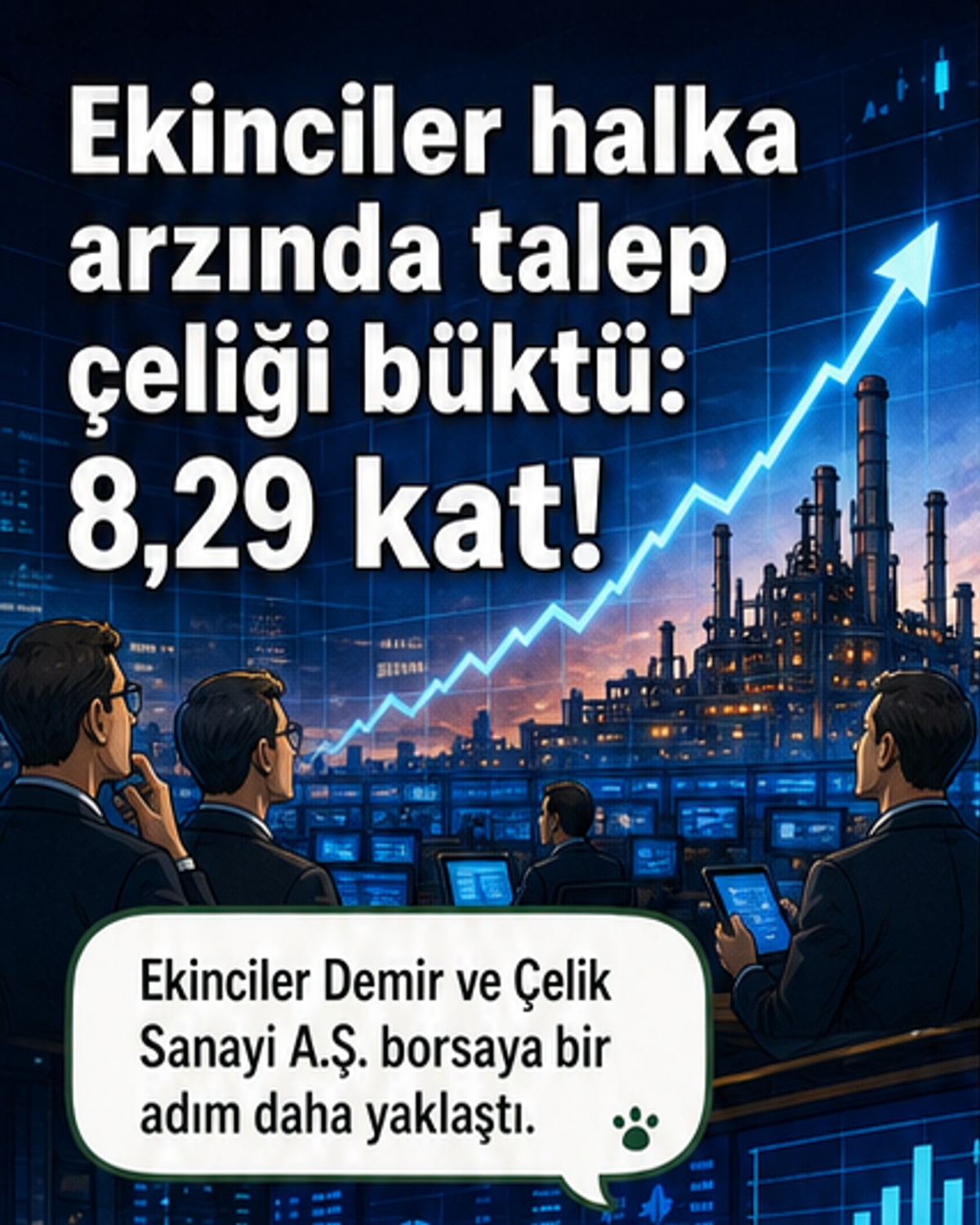 Halka arzına 8,29 kat talep geldi