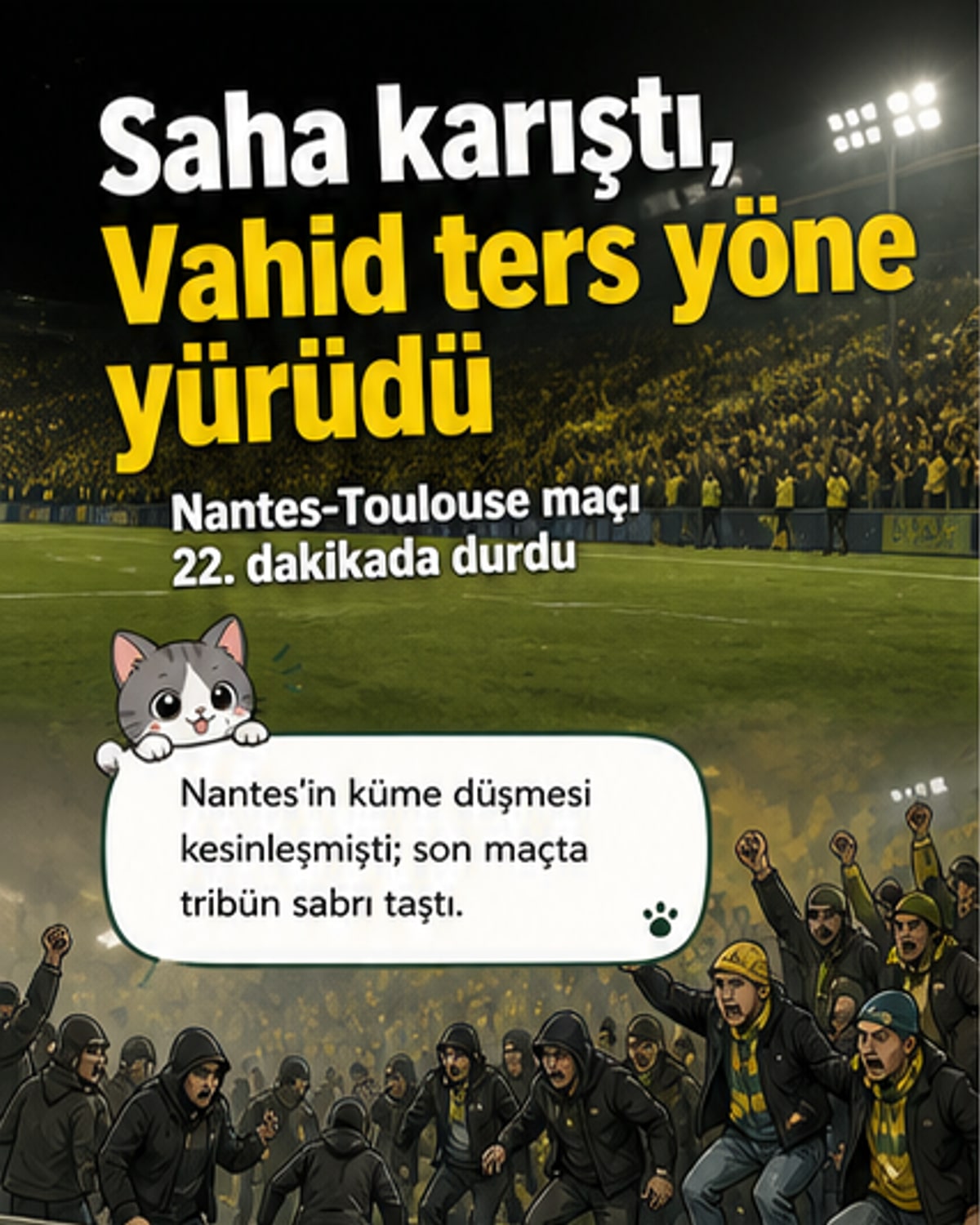 Sahaya atlayan taraftarlara yürüdü